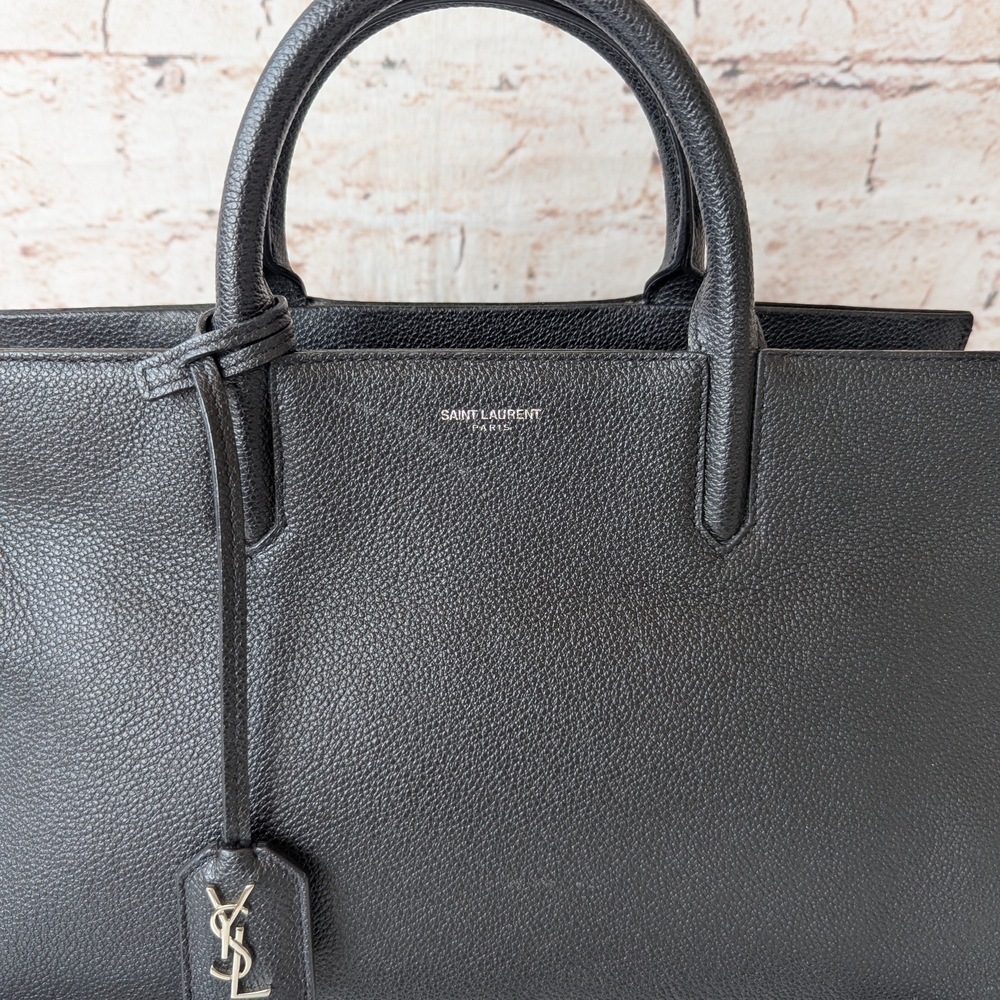 Yves Saint Laurent Paris Cabas Rive Gauche Leather Shoulder, crossbody Handbag - Picture 7 of 16